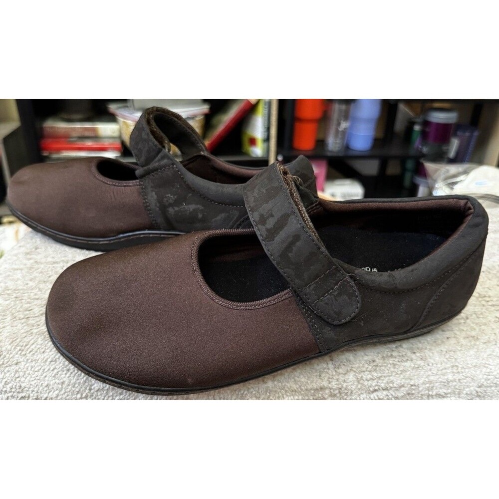 EUC Women Sz 9 Aetrex Berries "Helen" Mary Jane Comfort Shoes Chocoberry Drk Brn